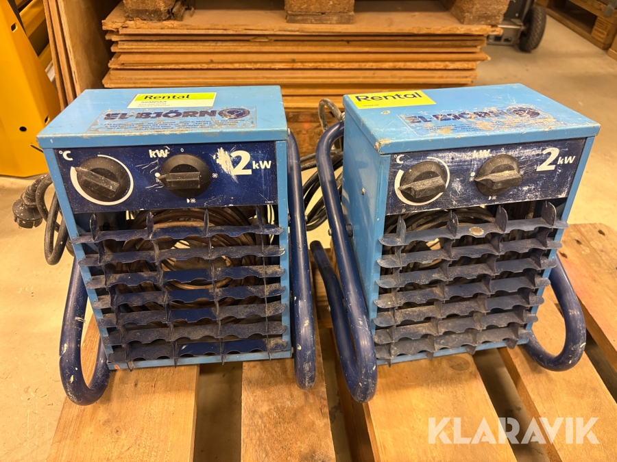 Värmefläktar 2 st El-Björn VF 21 A