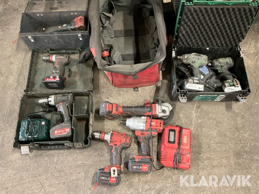 Handmaskiner 8st Flex Metabo Hitachi