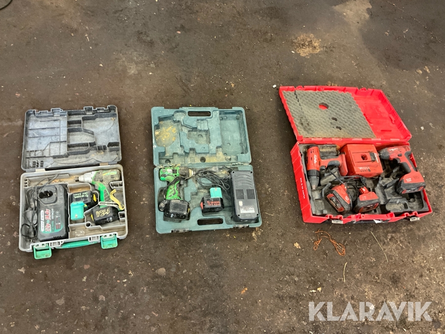 Skruvdragare Hilti Och Hitachi 4 st