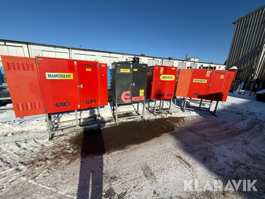 Huvudcentraler Garo ZFSF400GPI1100, ZFSFGPI160/01/3, ZFSF125/11104, ZFSF400GPI1100