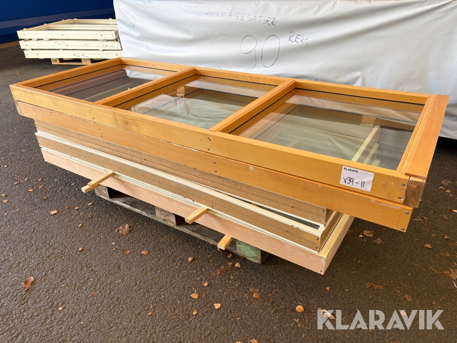 Fönster glaspartier 5 st för inomhusmontage 2 modeller