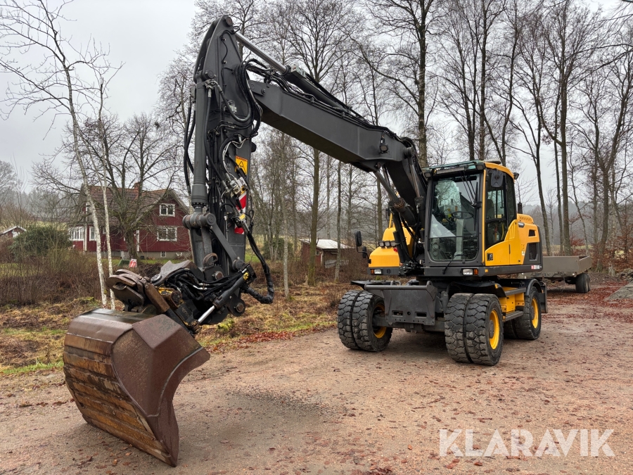 Hjulgrävare Volvo EW160D Leica grävsystem