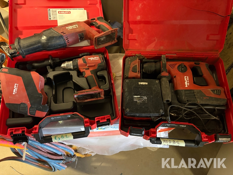 Verktygskit Hilti med batteri och låda