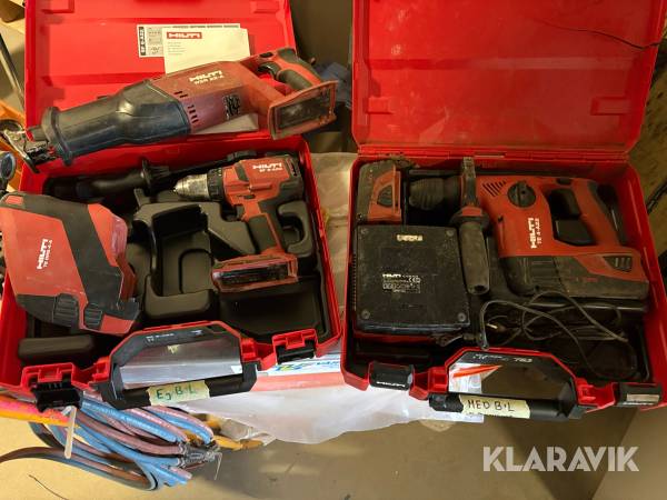 Verktygskit Hilti med batteri och låda