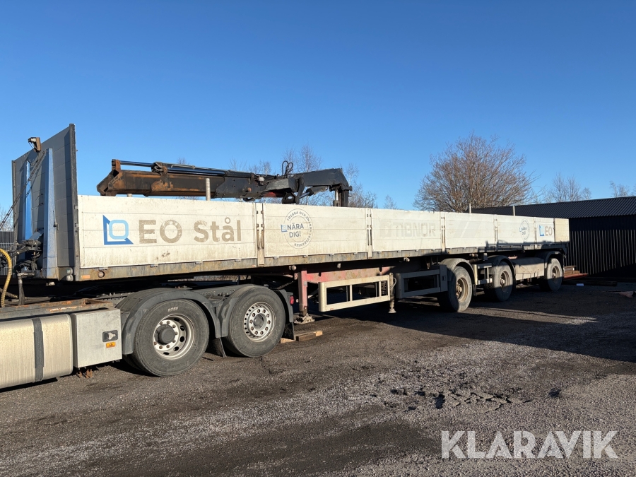 Långtrailer Närko med kran