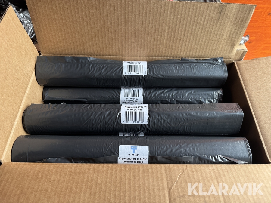 Sopsäckar Trioplast 240L 10st rullar