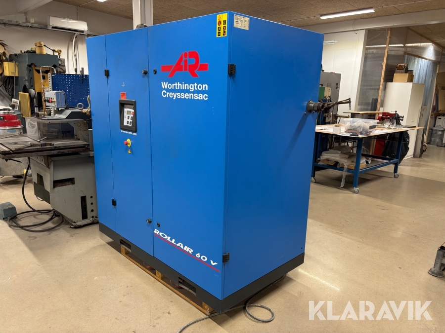 Skruvkompressor Worthington Creyssensac Rollair 60V