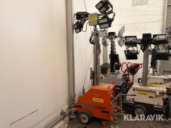 Belysningsmast Generac 7 m (4x400W)