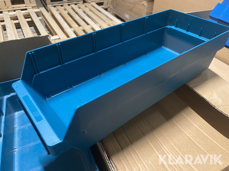 Plastlådor 22 st Blåa