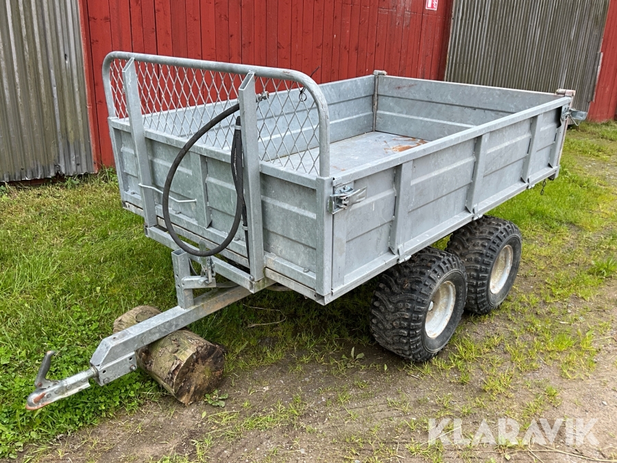Skogsvagn till ATV med hydraulisk tipp