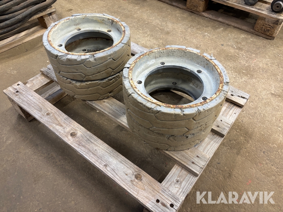 Hjul Solideal 323x100 för saxlift