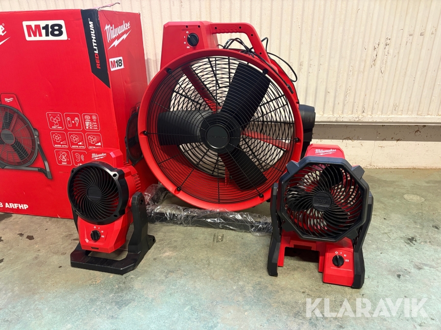Fläkt Milwaukee M18 ARFHP / M18 AF / M12 AF 3 st