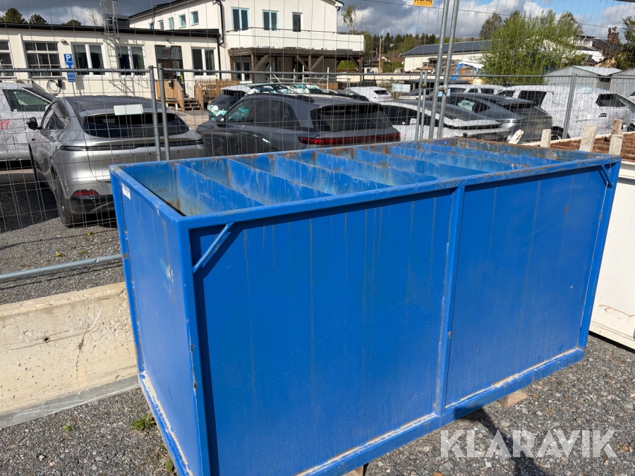 Container med fack Formastål