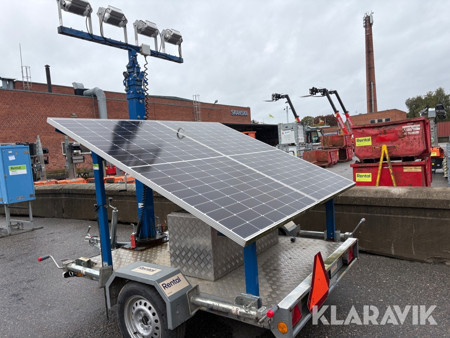 Belysningsmast Pyp-energia Solcellsdriven släpvagn