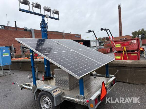 Belysningsmast Pyp-energia Solcellsdriven släpvagn
