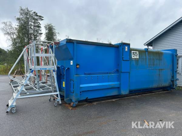Komprimator på lastväxlarram ATS-Orwak ATS M20L 20m3 inkl hjulplåtar & stege