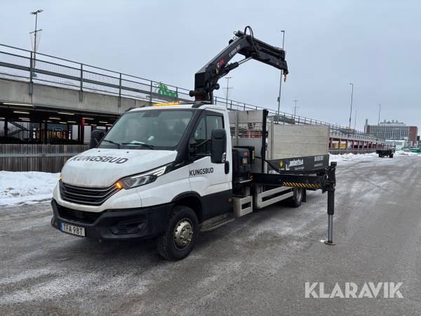 Lastbil Iveco Daily Hi-Matic 72-180 med Hiabkran & bakgavellift