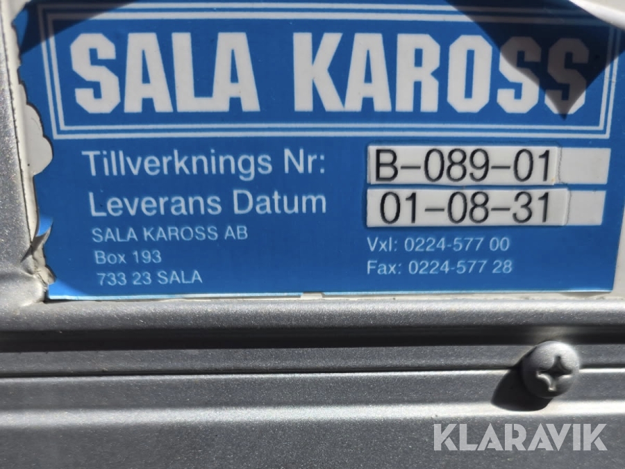 Höj och sänkbar Sala kaross B-089-01