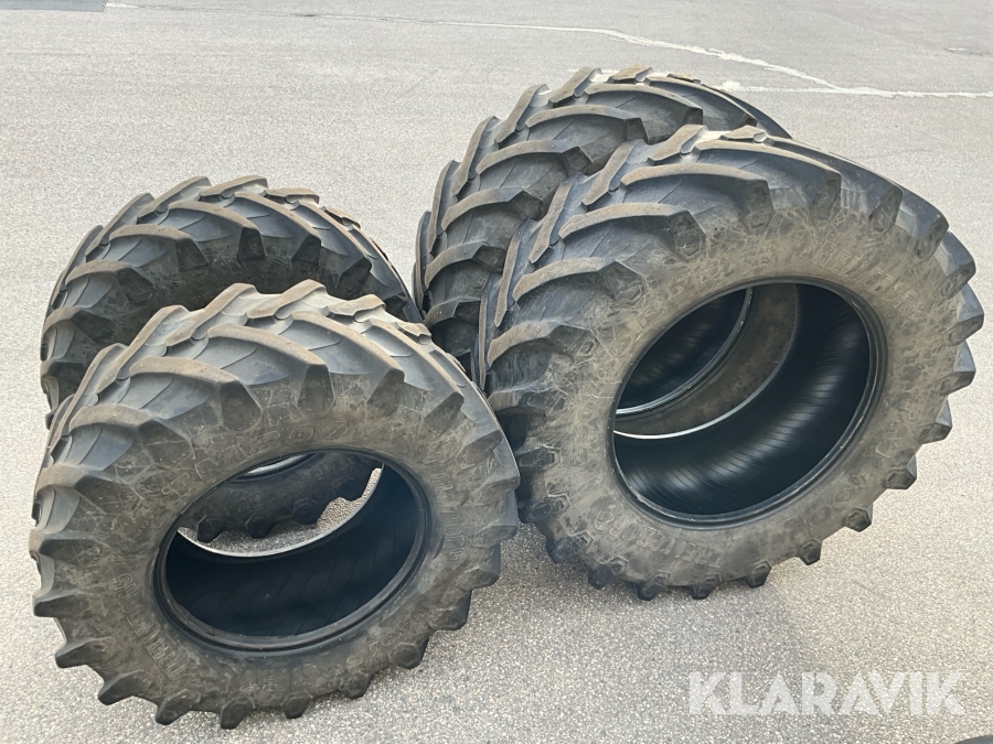 Traktordäck Trelleborg TM800 2 st 650/65R38, 2 st 540/65R28