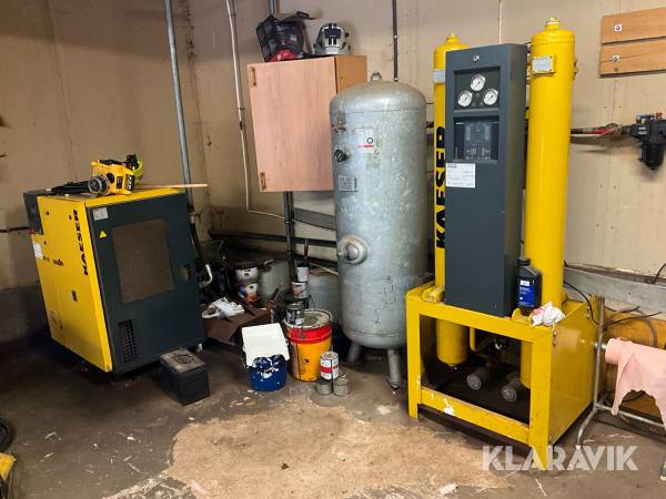 Kompressor Kaeser SK 21 med tank och adsorbtionstork