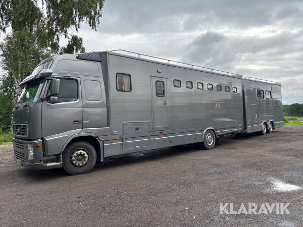 Hästlastbil Volvo FH 12 -7 platser med släp