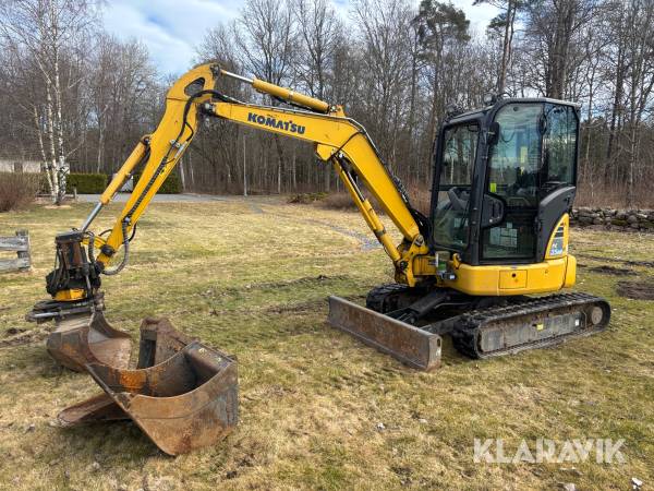 Grävmaskin Komatsu PC35MR-5 med tiltrotator & 3 skopor
