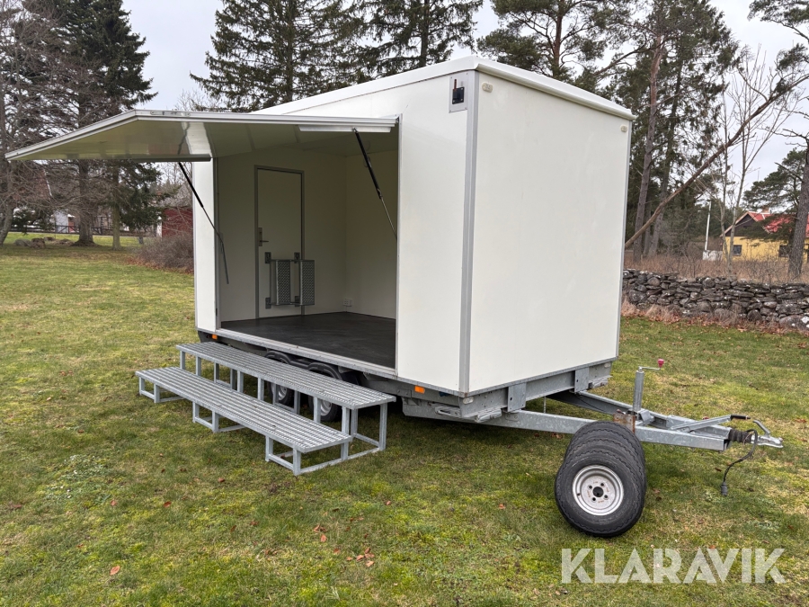 Eventsläp / mässläp Scanvogn Öppningsbar sida