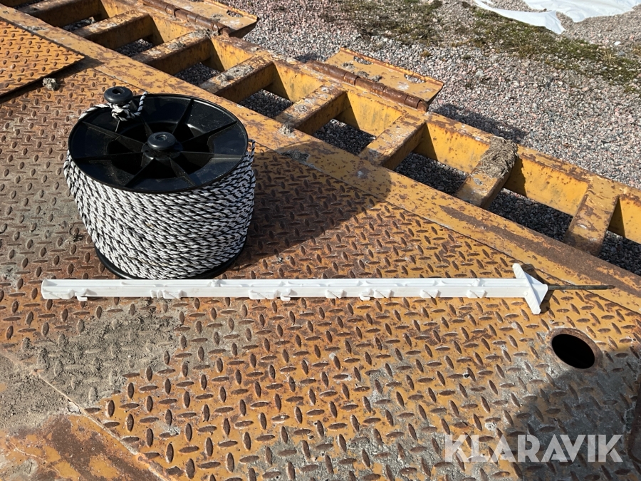 Stängselstolpar Vit plast 105cm med eltråd 200st/2000m