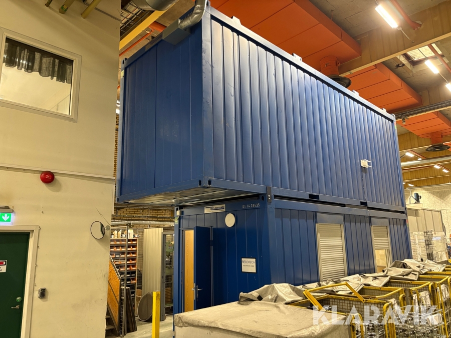 Kontorscontainer Containex 20 ft B inredda som kontor