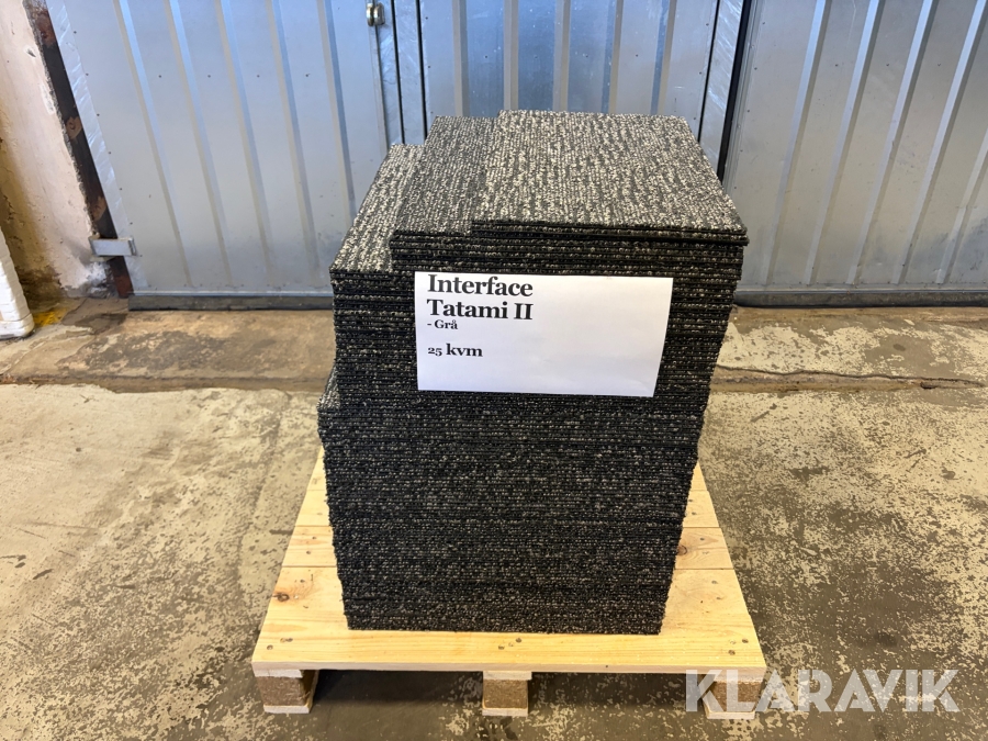 Textilplattor Interface Tatami II Grå 25 kvm