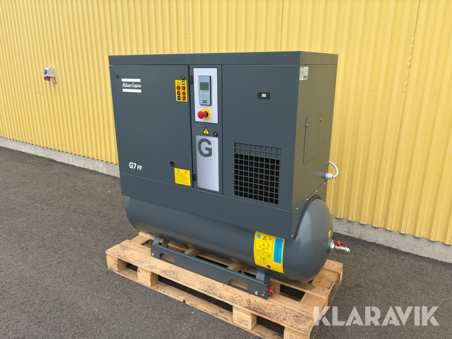 Kompressor Atlas Copco G7FF med kyltork