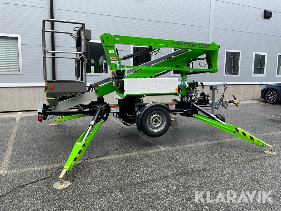 Släpvagnslift Nifty 120TACT MK 1D arbetshöjd 12,2m