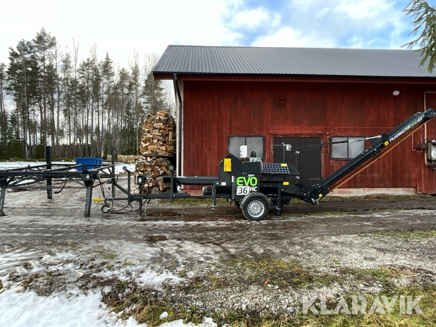 Vedprocessor El/PTO Pilkemaster EVO 36 HC med hydrauliskt matarbord