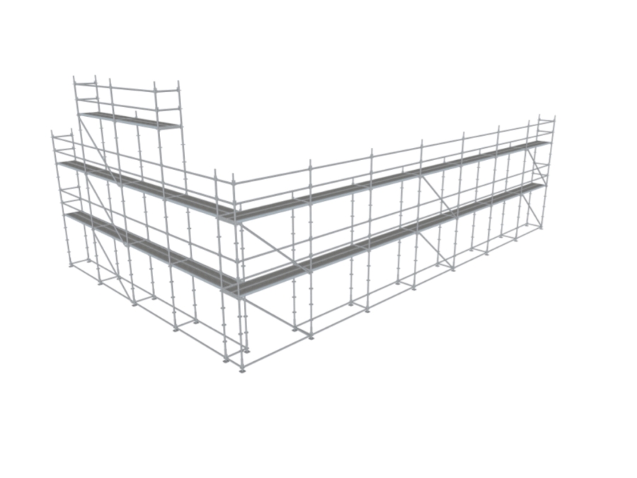 Byggställningspaket Halva Villan 29x5m djup 0,73m 180 m2