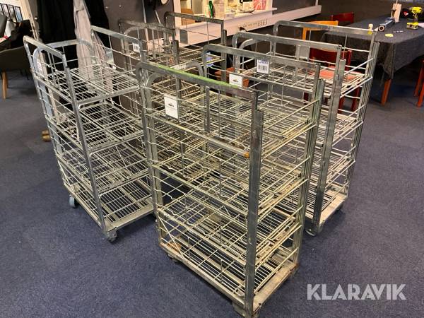 Mjölkvagn 4 st, rostfri