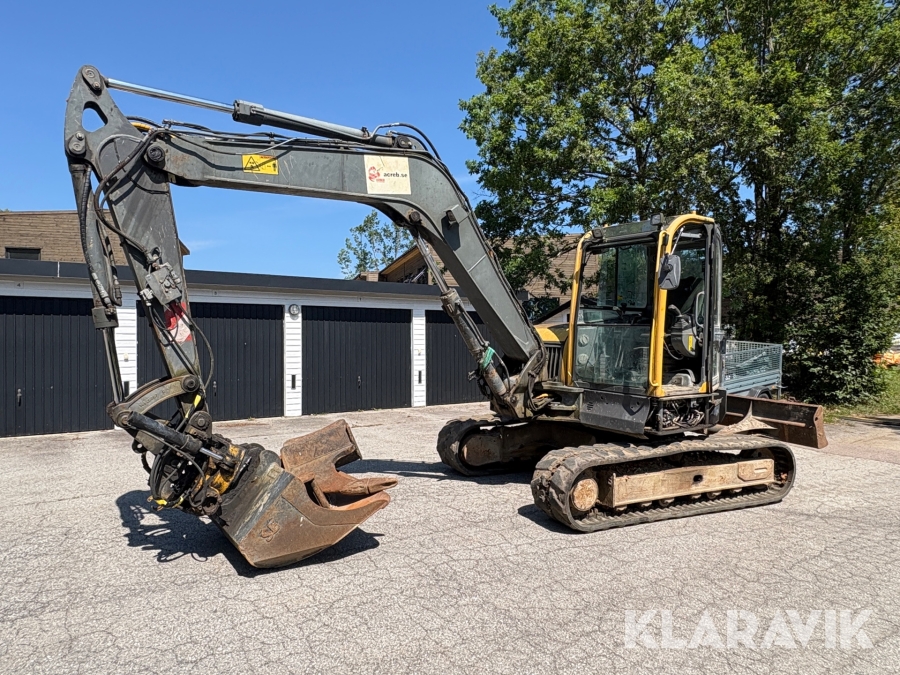 Grävmaskin Volvo ECR88Plus med skopa och redskap S40