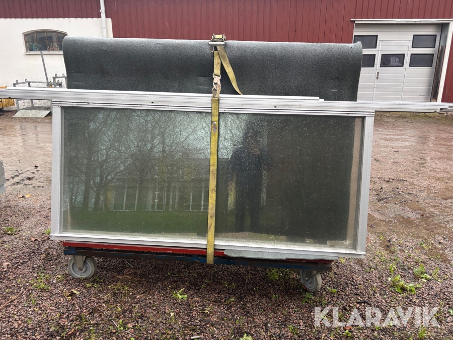 Uterumsglas 8glas med skenor