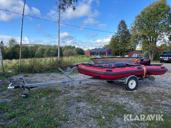 Ribbåt Quicksilver AA430HD2N med trailer 80km/h