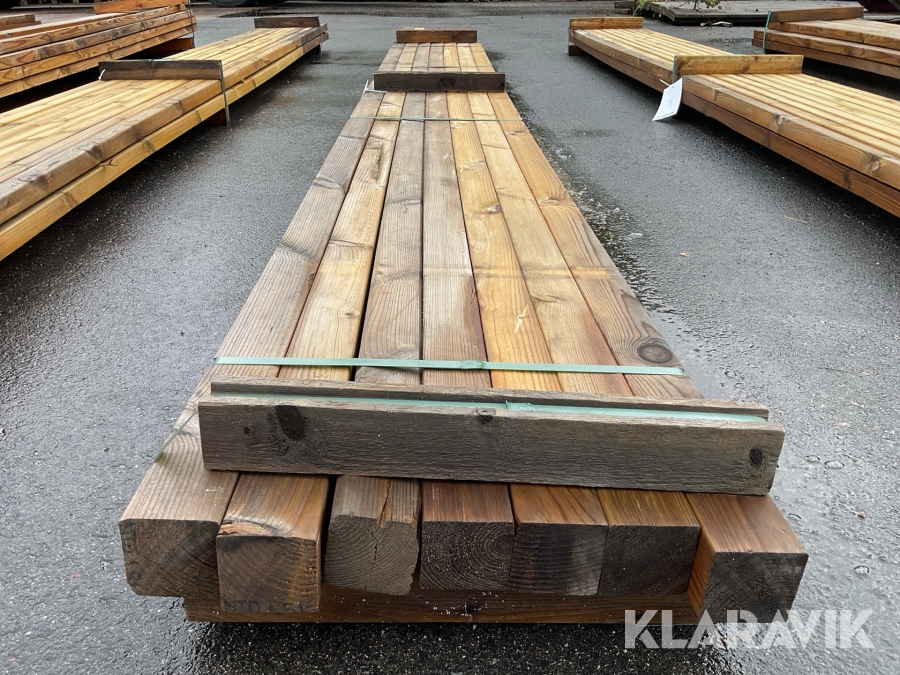 Impregnerat virke 70x70 7st 4,2-5,1m
