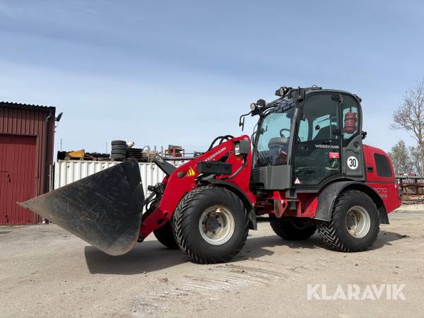 Hjullastare Weidemann 2070 CX med flera redskap