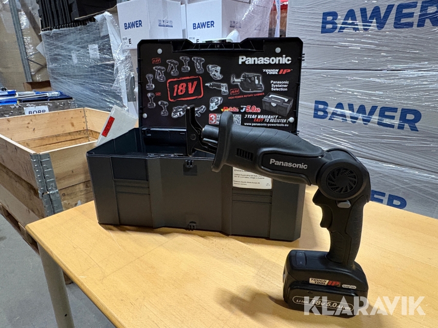 Växelverkande såg / tigersåg Panasonic EY47A1LJ2F32 2st batteri och laddare