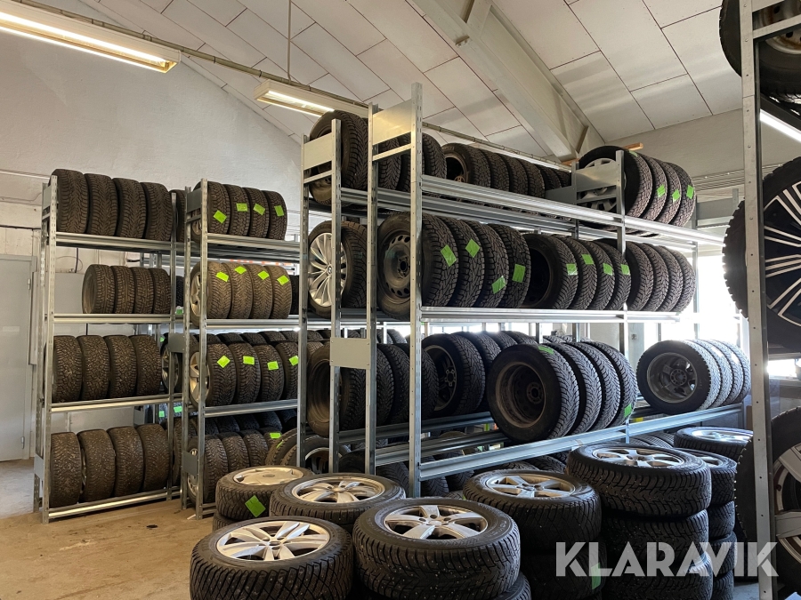 Däckställ Svenska Lager däckförvaring 92 bilar