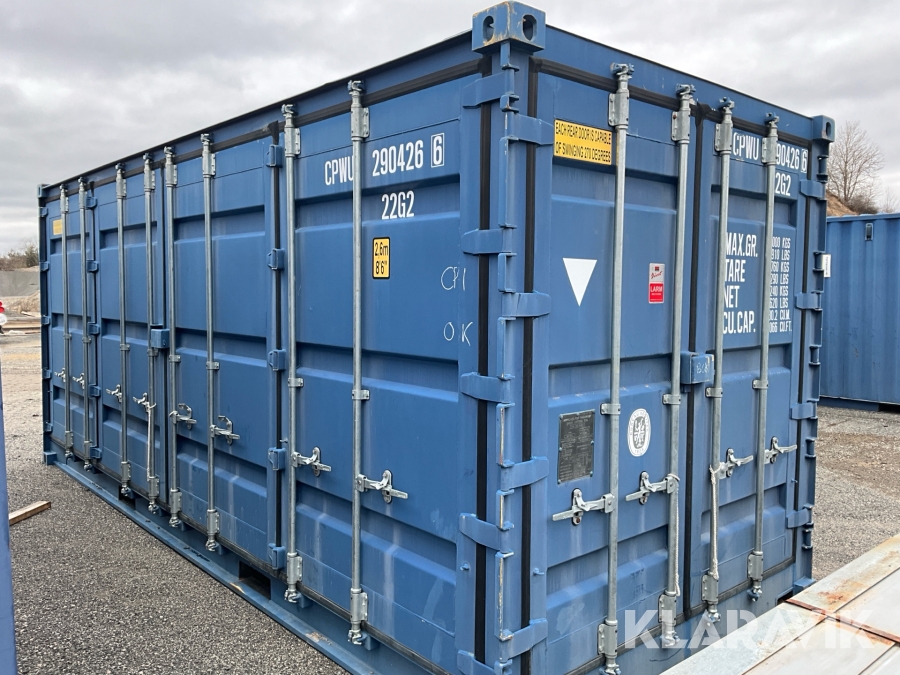 Container 20fot med öppningsbara sidor