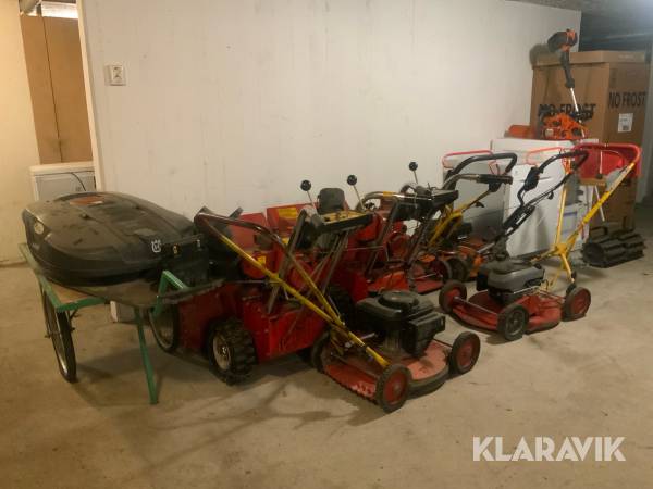 Stort parti grönytemaskiner Klippo/Husqvarna ca 35st