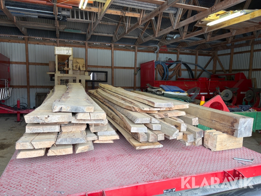 Sågat lövvirke och stolpar