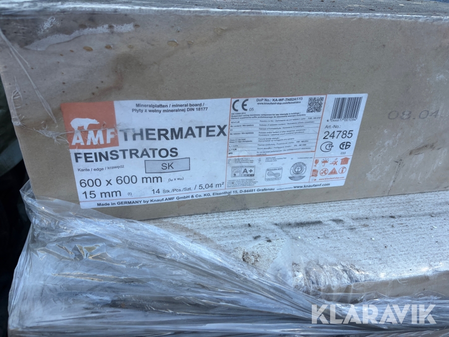 Innertak , gipsskivor Thermatex