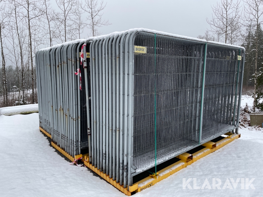 Byggstaket BGFIX ca 300 m med gummivikter