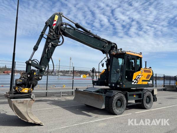 Hjulgrävare Hyundai Hw160A med Makin 3d grävsystem kärra & redskap