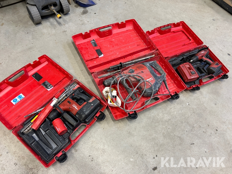 Borrmaskin, bilningsmaskin och skruvdragare Hilti