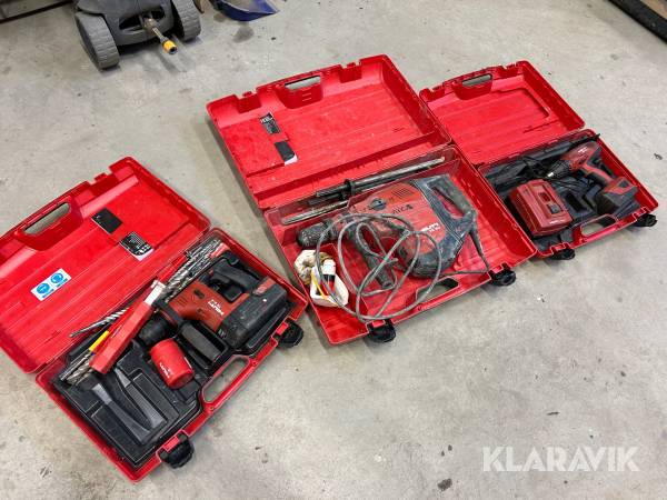 Borrmaskin, bilningsmaskin och skruvdragare Hilti